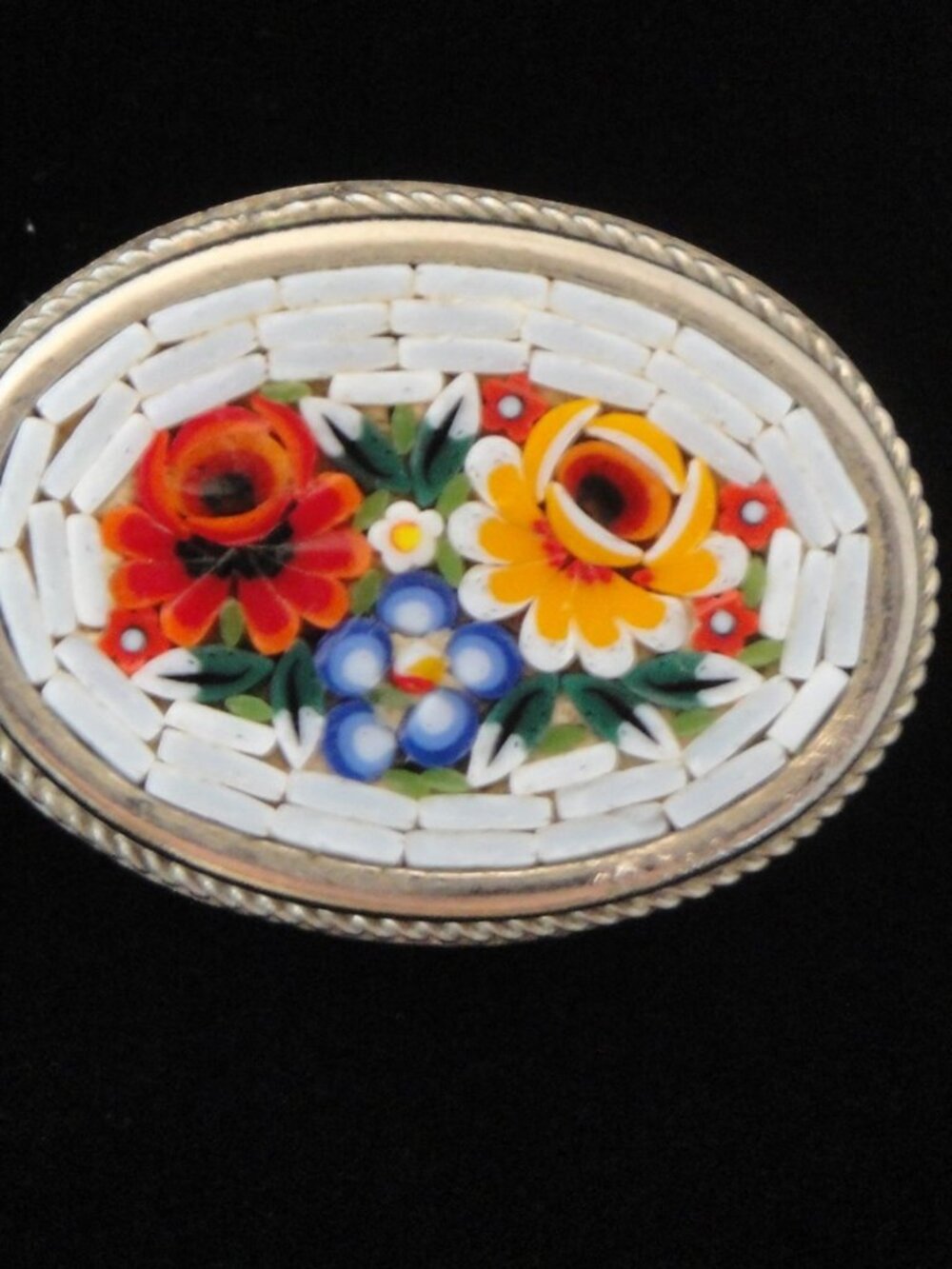 Vintage Micromosaic Brooch Pin